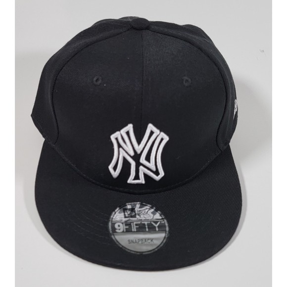 New York Yankees New Era Adjustable Snapback Hat Bold White Logo Baseball Cap - Picture 3 of 8